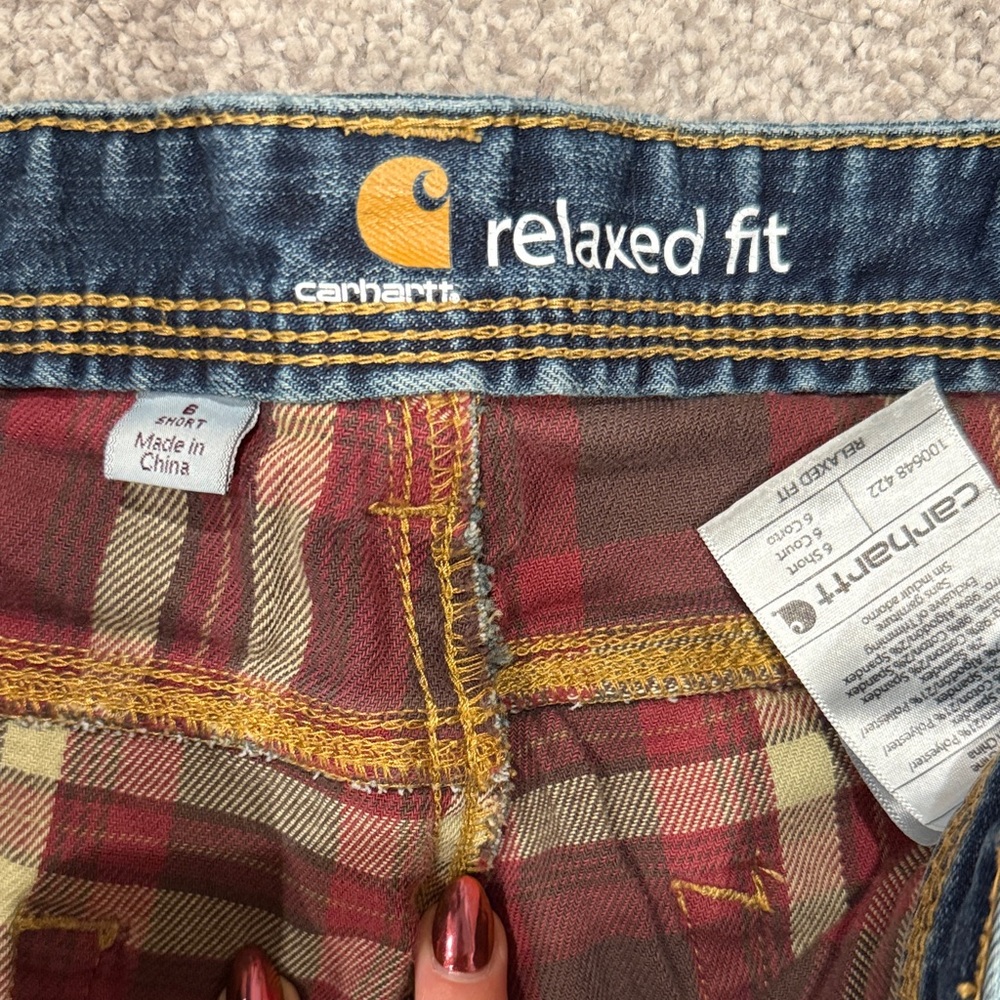 Carhartt Women's Dark Blue Straight Jeans - Picture 2 of 5